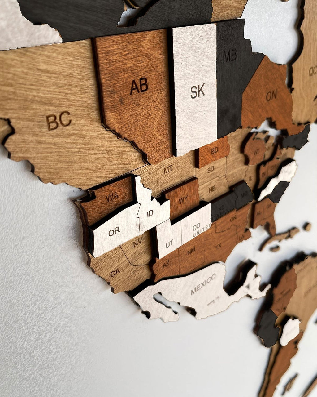 3D Wooden World Map for Home and Office | MOCHA